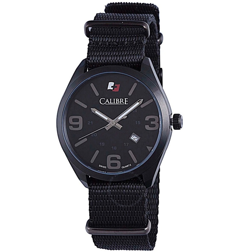 NWT Calibre Trooper Black Dial Black Canvas Strap Men's Watch SC-4T2-13-007